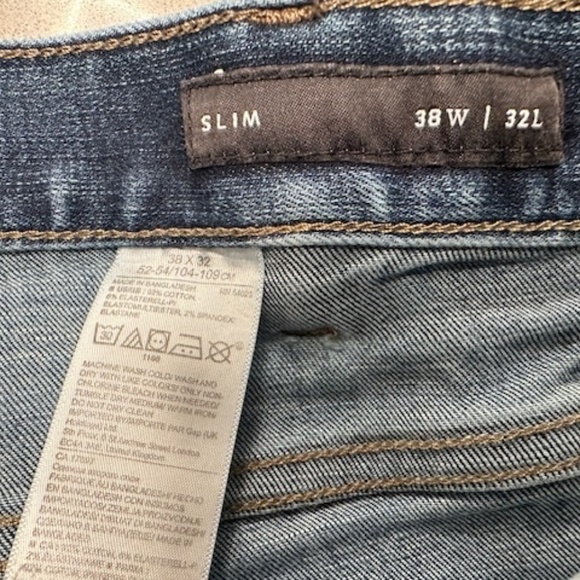 Banana Republic Men's Slim Fit 38x32 Straight Leg Medium Wash - Picture 4 of 7